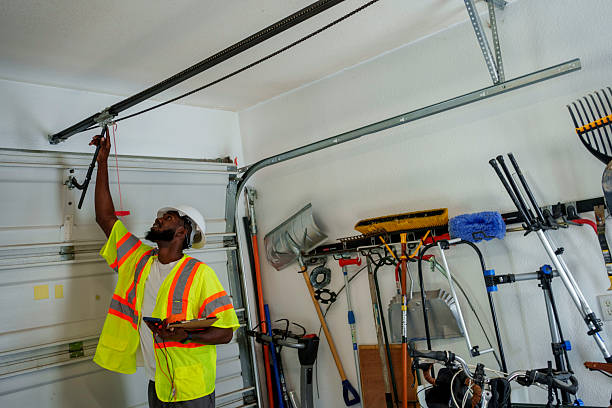 Professional Garage Door technician working in Olmos Park, TX